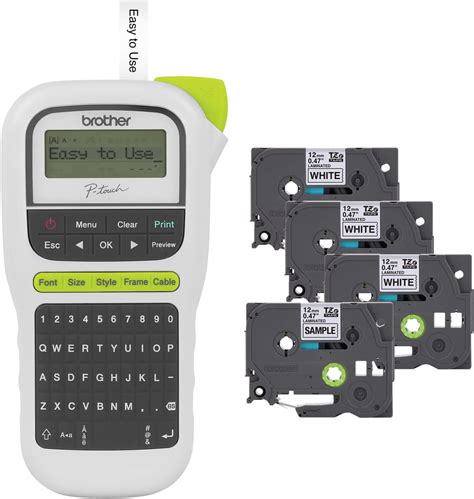 Buy Brother P-Touch, PTH110BP, Easy Portable Label Maker Bundle 4 label ...