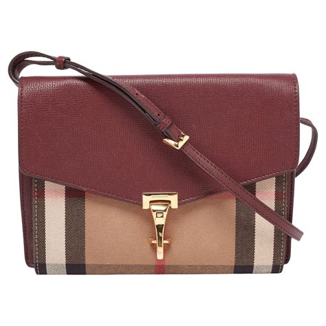 Burberry Dryden Crossbody Bag Nova Check Coated Canvas For Sale at 1stDibs