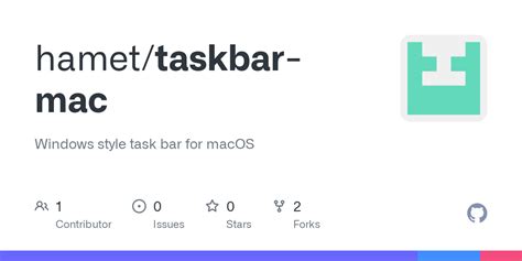 GitHub - hamet/taskbar-mac: Windows style task bar for macOS