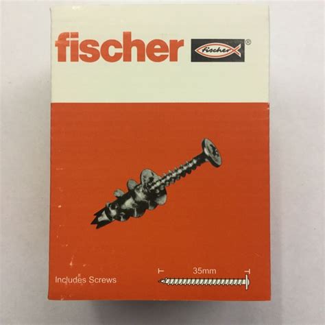 Buy 100 FISCHER DRIVA PLASTERBOARD CAVITY FIXINGS SCREWS DRYWALL 35mm ...