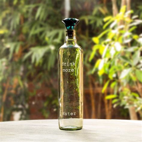 Skyscraper Glass Bottle with Green Glass Stopper - Ellementry – ellementry