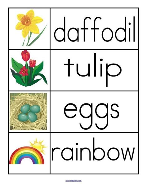 Image result for Spring a Words for First Graders