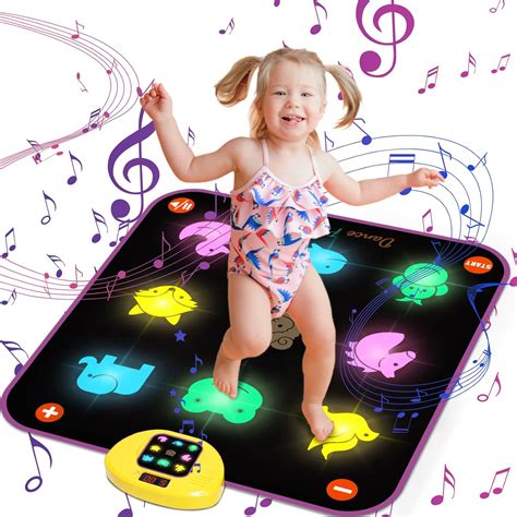 Dance Mat for Kids - 8-Button Light Up Dance Floor Mat 5 Game Modes ...