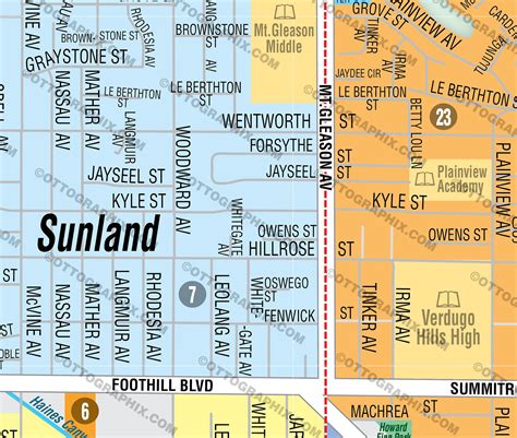 Sunland-Tujunga Map, Los Angeles County, CA – Otto Maps
