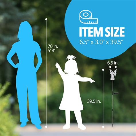 Exhart Garden Solar Lights, Decorative Angel Garden Stake, 13 LEDs ...