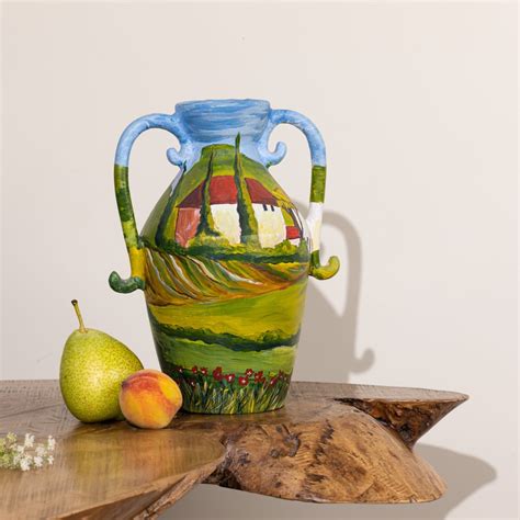 Tuscan Dreamscape - Hand painted Terracotta Flower pot – ARTSTORY