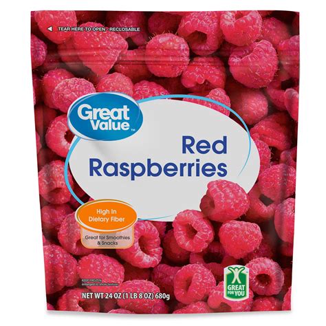 Tree Nut Free? Great Value Frozen Whole Red Raspberries, 24 oz | Spoonful