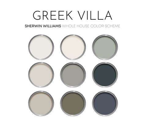 Greek Villa Sherwin Williams Paint Palette, Neutral Lake House Interior ...