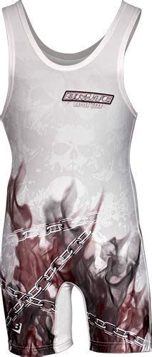 Brute Athletic Apparel White Skull Wrestling Singlet for Women, Youth ...