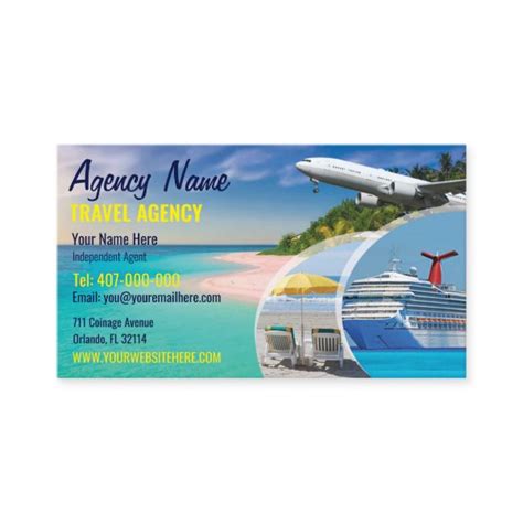 Travel Agent Business Cards 的图像结果