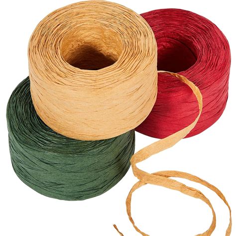Sooez Raffia Ribbon String, 984 Feet Christmas Gift Wrapping Raffia ...