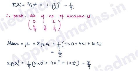 Q10. Find the probability distribution of the number of successes in ...