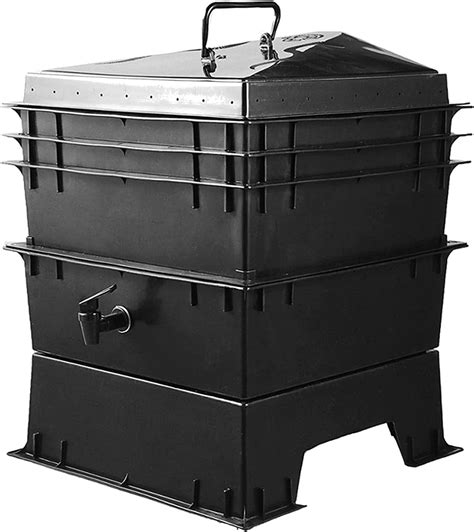 Buy 3-Tray Worm Compost Bin, Easy Setup & Sustainable Design Worm ...