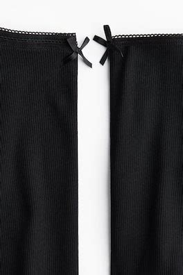 Women's Black 2-piece ribbed jersey set | H&M IN