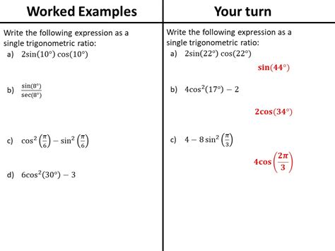 How to Derive Double Angle Formulas a Level 的图像结果