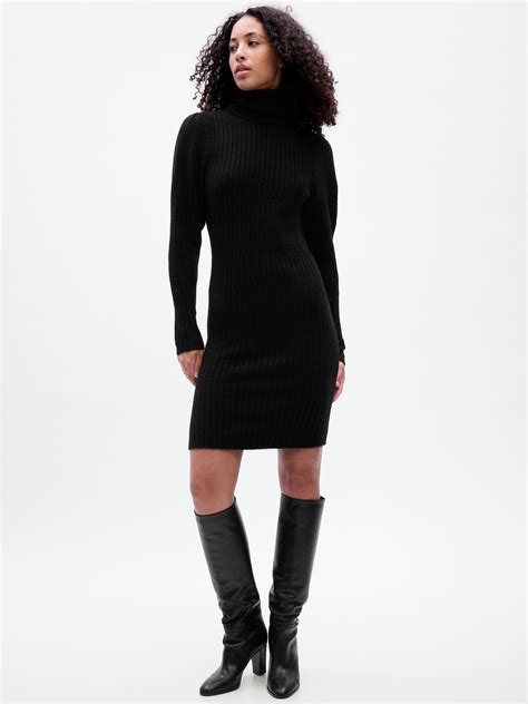 Ribbed Puff Sleeve Sweater Mini Dress | Gap Factory