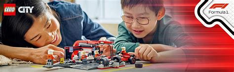 LEGO City F1 Pit Stop & Pit Crew with Ferrari Car Building Blocks
