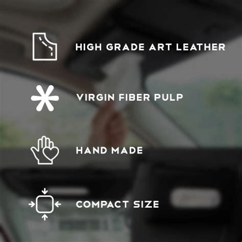 Involve Car Visor Leather Tissue Holder - Beige – Involve Your Senses
