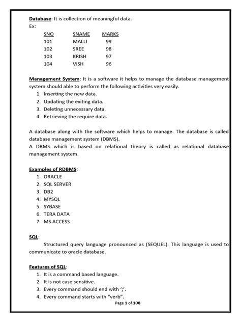 Image result for Oracle SQL PDF