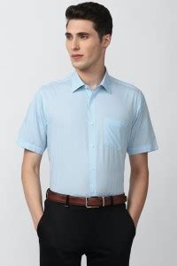 VAN HEUSEN Men Checkered Formal Blue Shirt - Buy VAN HEUSEN Men ...