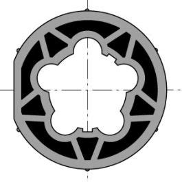 Roue Ø50 Tube octo clippage dur D63