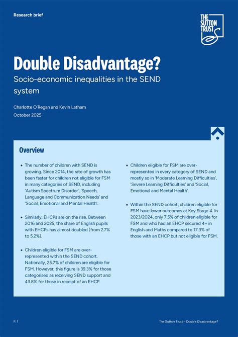 Double Disadvantage? - The Sutton Trust