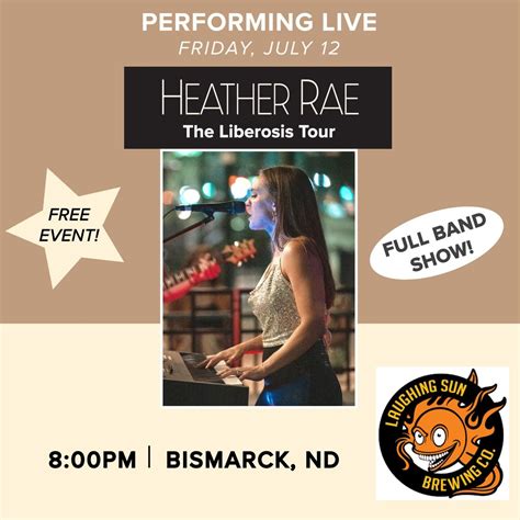 Singer/Songwriter Heather Rae LIVE in Bismarck, ND, Laughing Sun ...