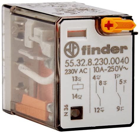 Finder 55.32.8.230.0040 RELE 8 PINES PLANOS 10AMP BOBINA 230VAC ...