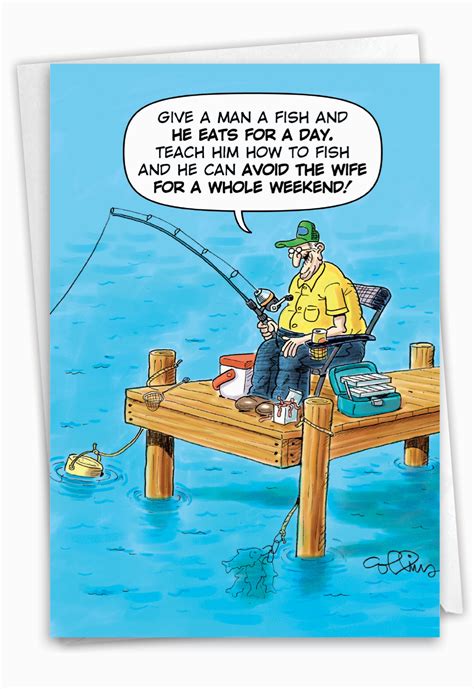Old Fisherman Joke: Funny Birthday Father Card for Men