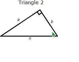 Since the equations for both triangles have a2 + b2, you can think of ...