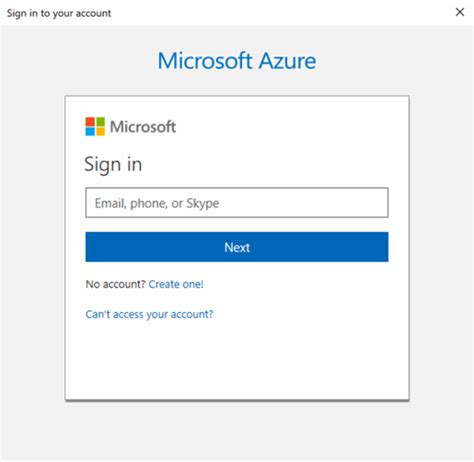 Image result for Azure Authentication Screen