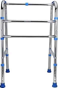 iWalk MS Height Adjustable & Double Bar Folding Walker for Adults ...