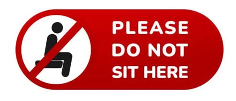 Please do not sit here sign, Waterproof sticker : Amazon.in: Office ...