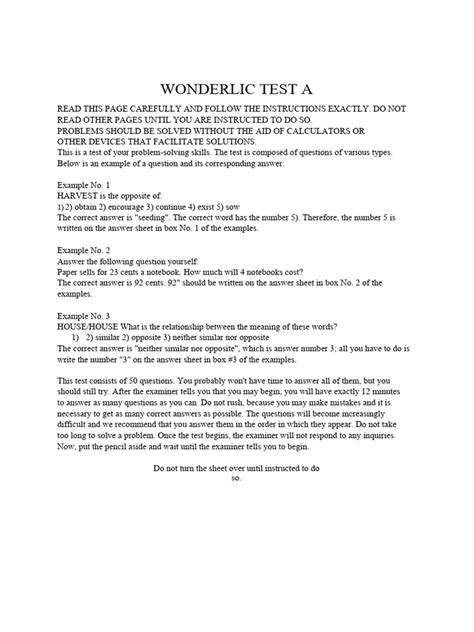 Image result for Wonderlic Test Questions
