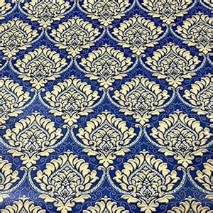 JAAMSO Royals Dark Blue Damask Vinyl Self Adhesive Home Decoration ...