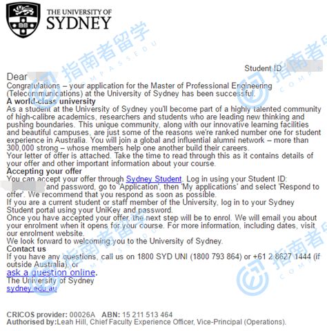 悉尼大学信息技术与信息技术管理双学位硕士研究生offer一枚 - 知乎