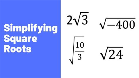 How to Simplify Square Roots (The Easy Way) - YouTube