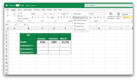 Merging Cells in Excel 的图像结果