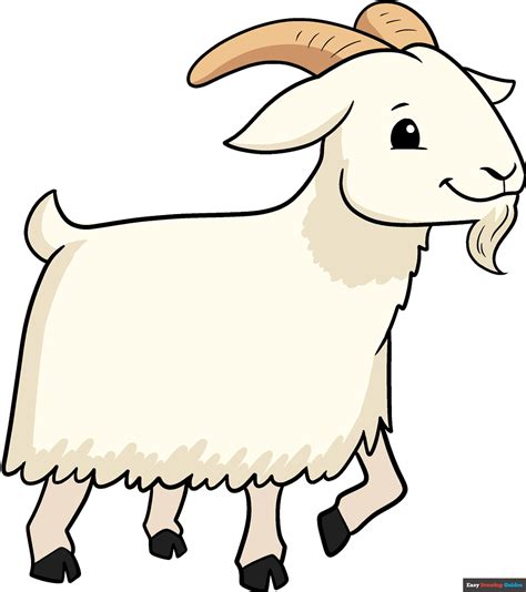 How to Draw a Goat - Really Easy Drawing Tutorial