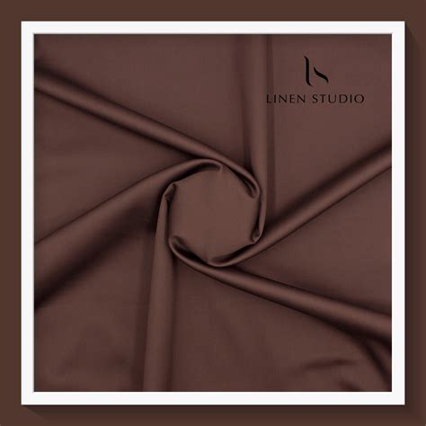 Luthai 100% Luxury Cotton Satin Shirting - Penny Brown – Linen Studio