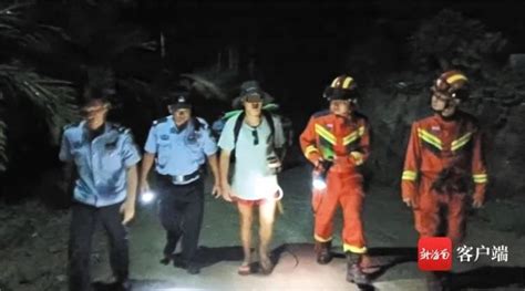 游客登山玩耍失联被困，三亚警方连夜进山救援