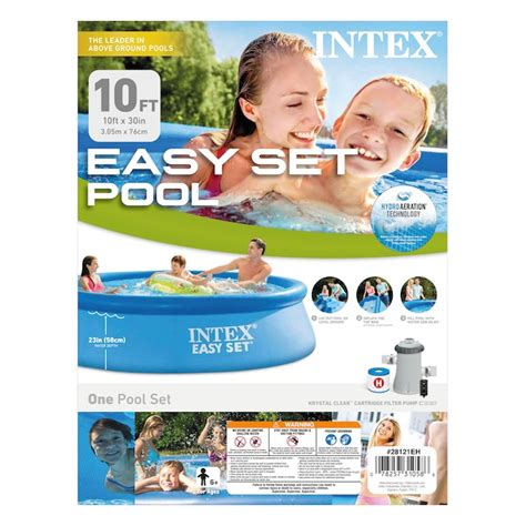 Intex Intex Easy Set Pool 10-ft x 10-ft x 30-in Inflatable Top Ring ...