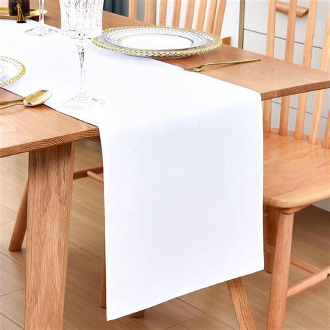 Amazon.com: Farmhouse White Table Runner Dining Table Runners 60 Inches ...
