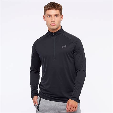 Mens Clothing - Under Armour Tech 1/2 Zip - Black/Charcoal - 1328495-001