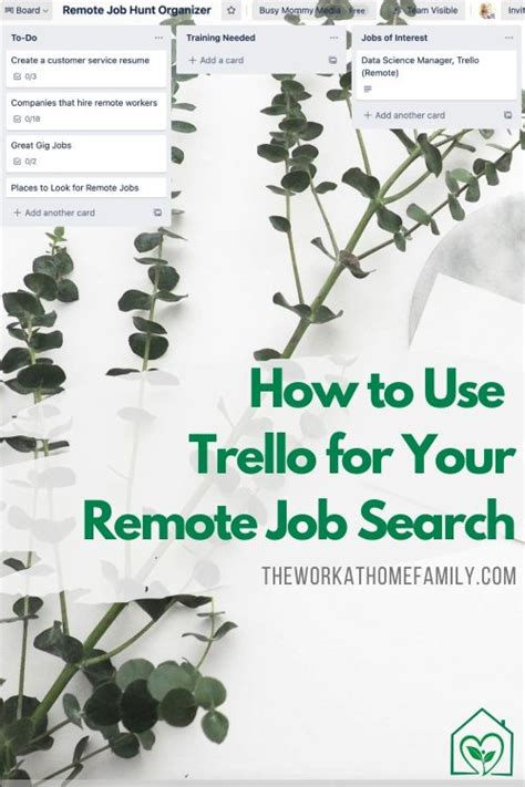 How to Use Trello for Your Remote Job Search - The Work at Home Family