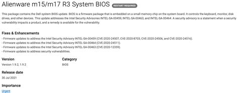 Alienware M15 R16 Bios 的图像结果