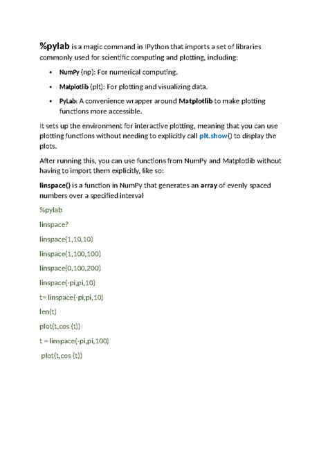 Python 1 pylab - %pylab is a magic command in IPython that imports a ...