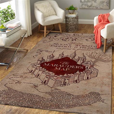 Marauders Map Harry Potter Rug – Custom Size And Printing- Indoor ...
