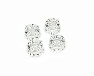 KAISH KAISH 4pcs Clear Guitar Speed Dial Knobs Transparent Control Knob ...