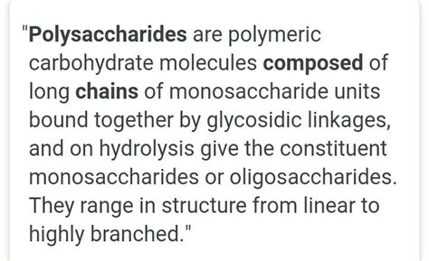 most polysaccharide are composed of chains of condensed? - Brainly.in
